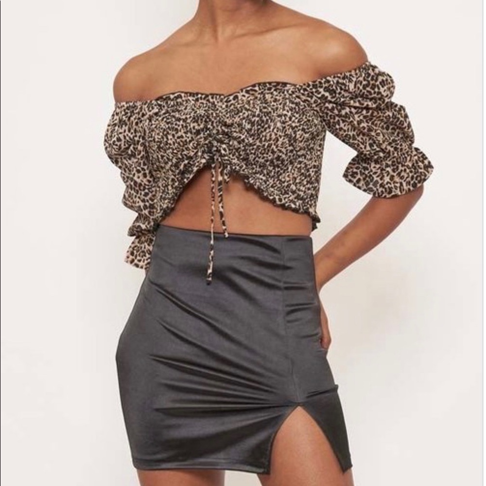 Cheetah print cropped top